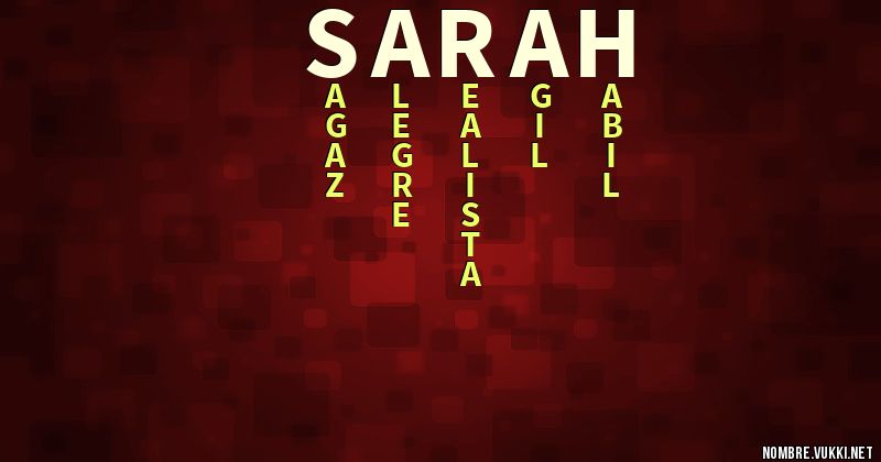 Acróstico sarah