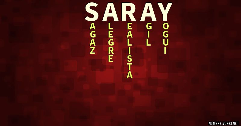 Acróstico saray