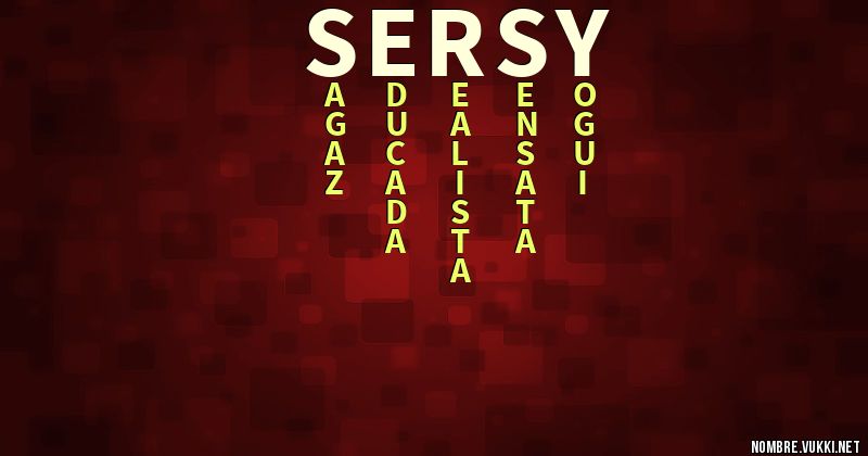 Acróstico sersy