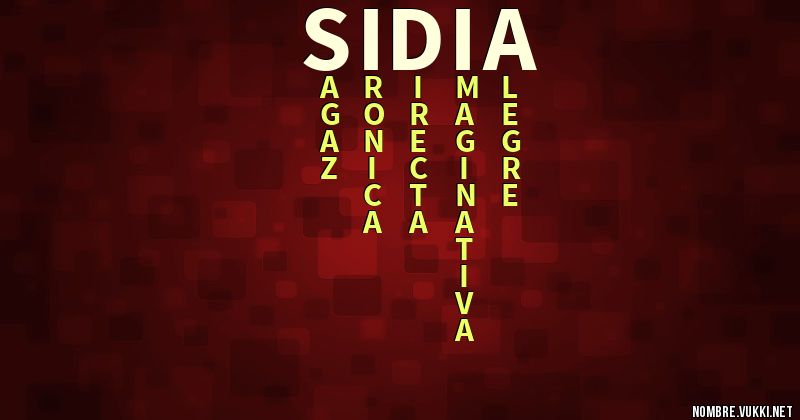 Acróstico sidia