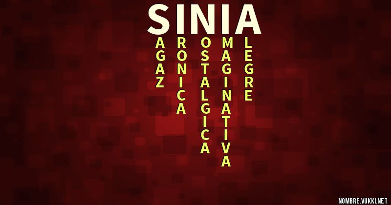 Acróstico sinia