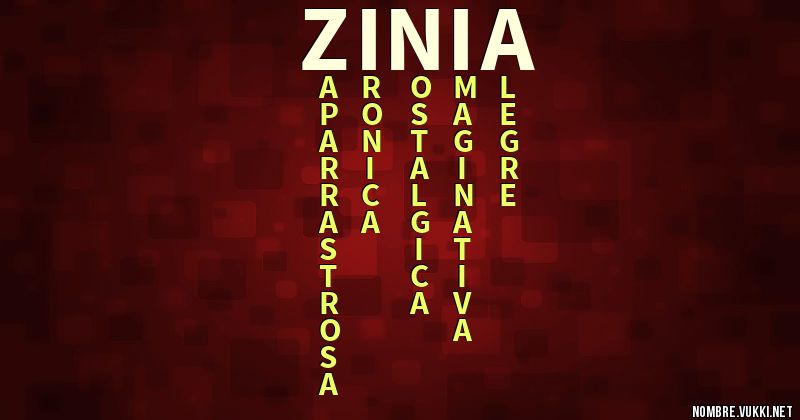 Acróstico zinia