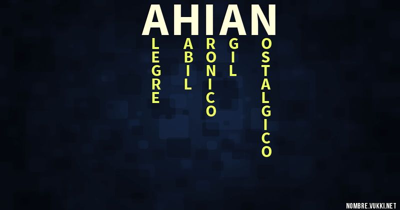 Acróstico ahian