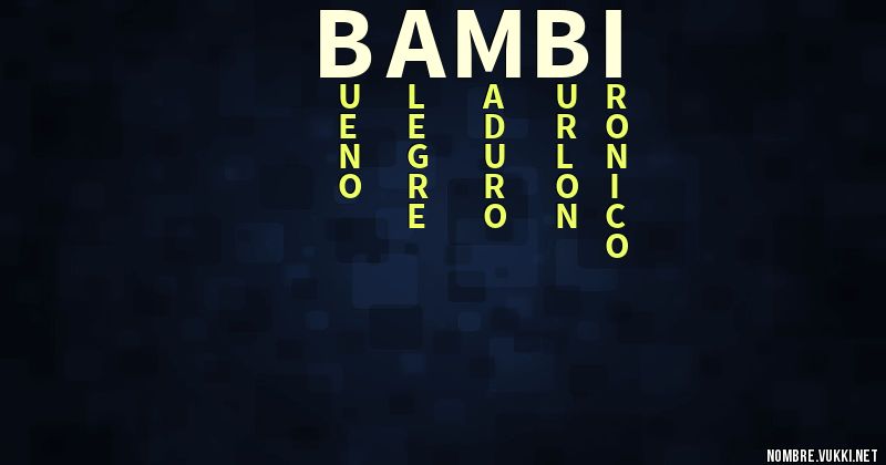 Acróstico bambi