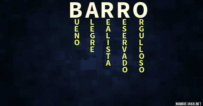 Acróstico barro