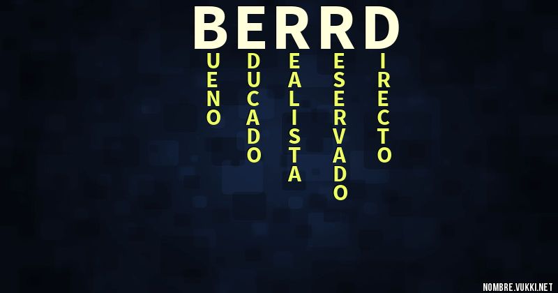 Acróstico berrd