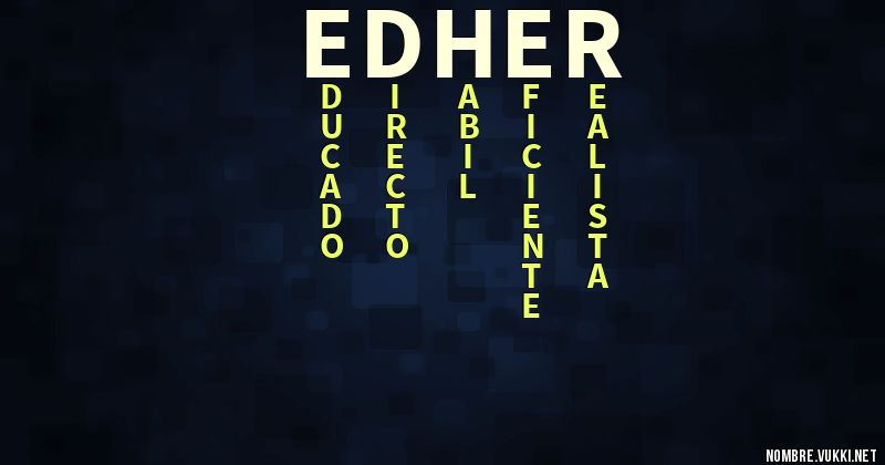 Acróstico edher