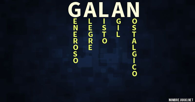 Acróstico galan