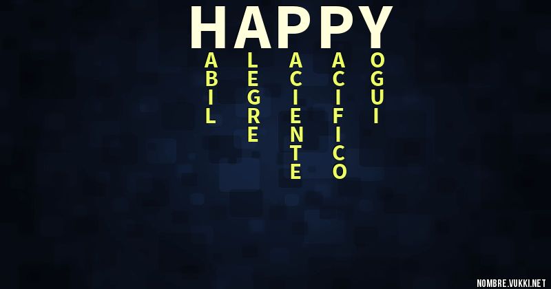 Acróstico happy