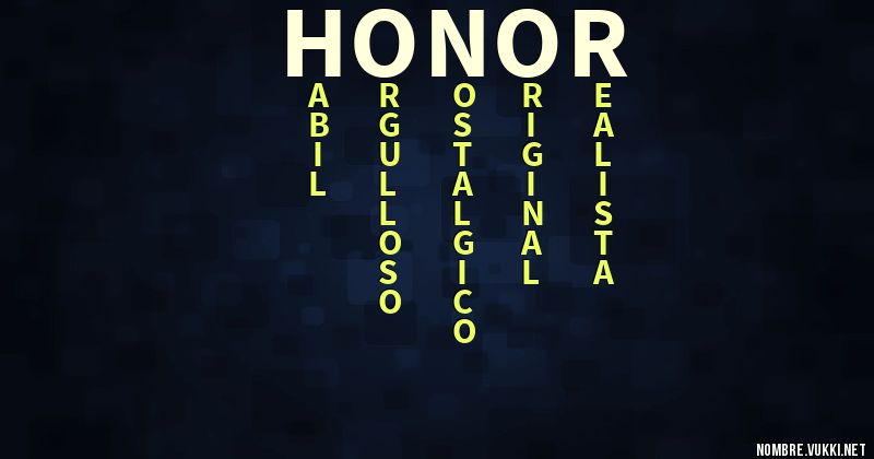 Acróstico honor