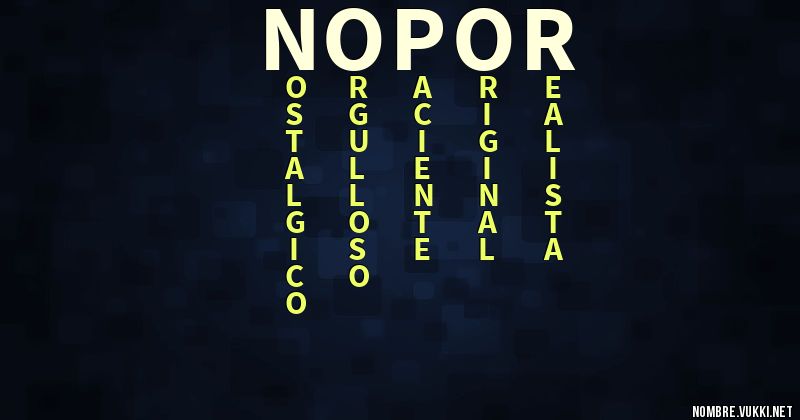 Acróstico nopor