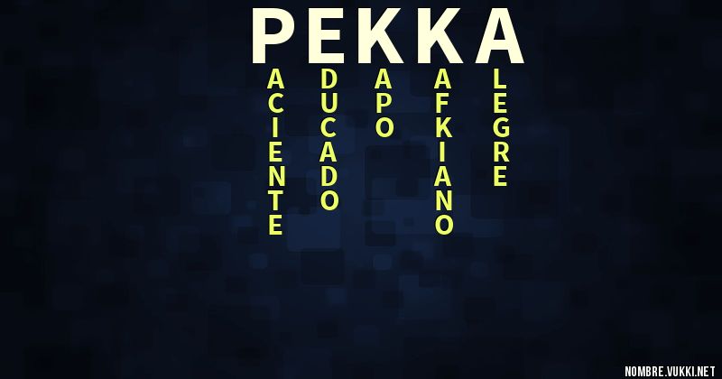Acróstico pekka