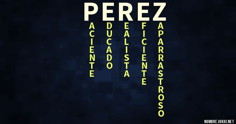 Acróstico perez