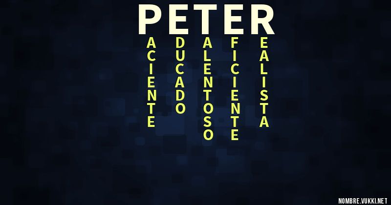 Acróstico peter