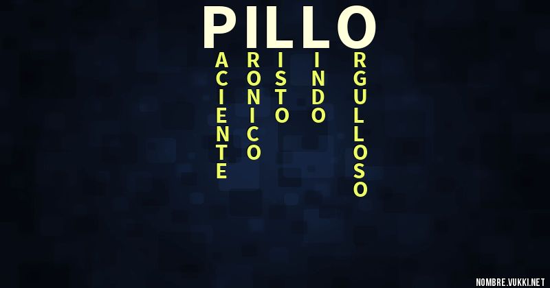 Acróstico pillo