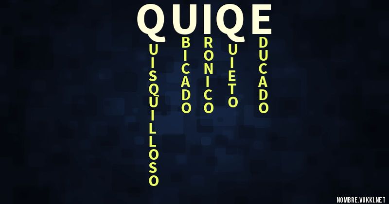 Acróstico quiqe