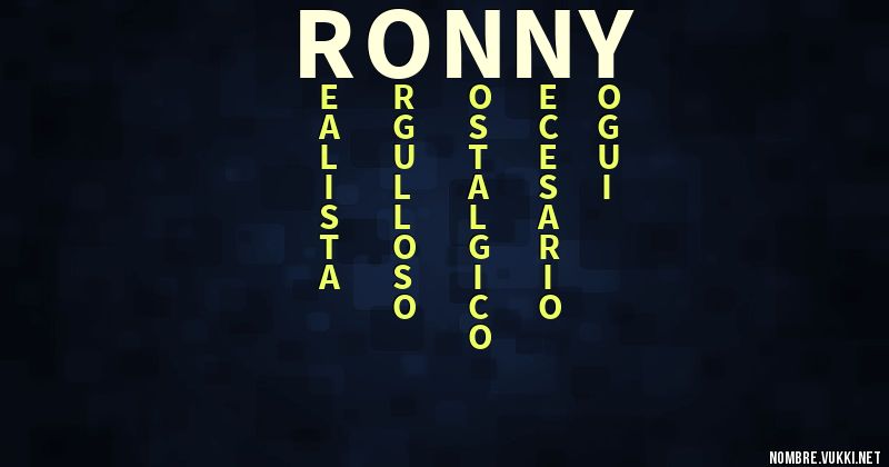 Acróstico ronny