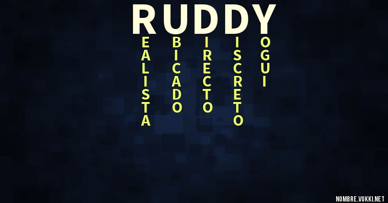 Acróstico ruddy