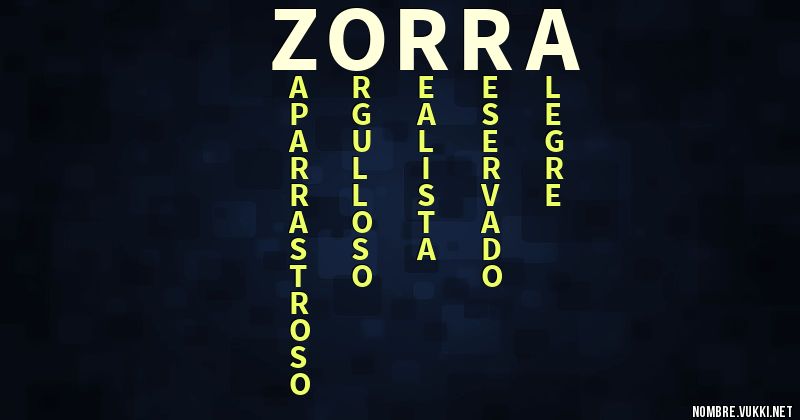Acróstico zorra