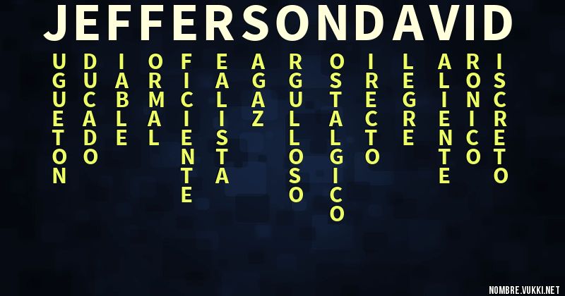 Acróstico jefferson david