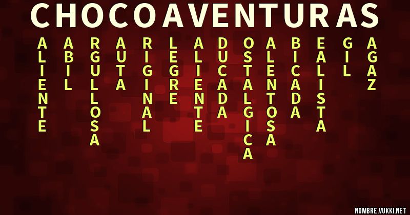 Acróstico chocoaventuras