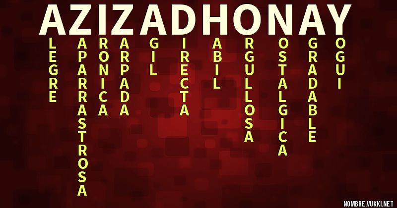 Acróstico aziz adhonay