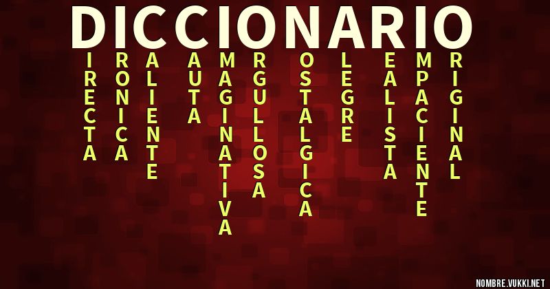 Acróstico diccionario