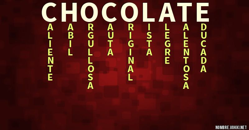 Acróstico chocolate