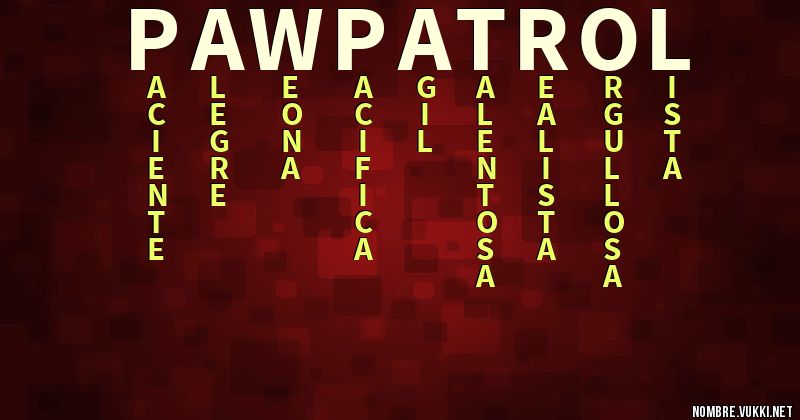 Acróstico paw patrol