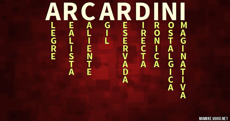 Acróstico arcardini
