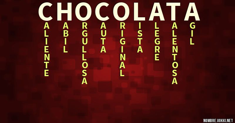 Acróstico chocolata