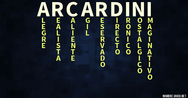 Acróstico arcardini
