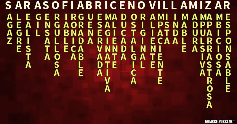 Acróstico sarasofiabriceñovillamizar