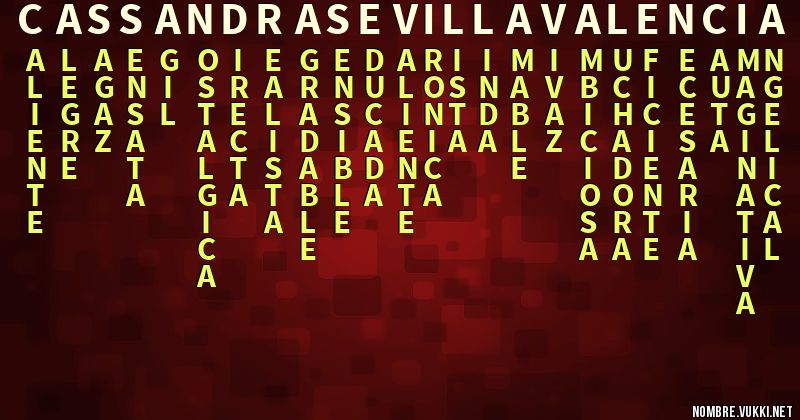 Acróstico cassandra sevilla valencia