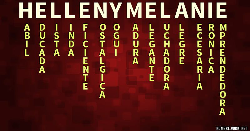Acróstico hellen  y melanie