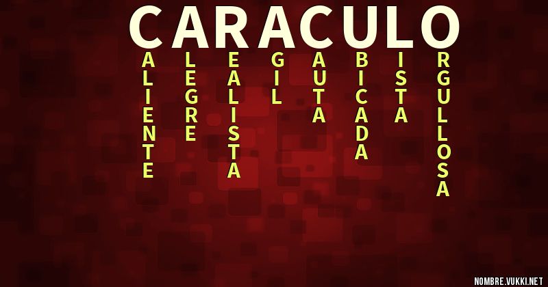 Acróstico caraculo