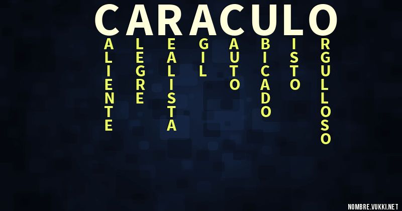 Acróstico caraculo