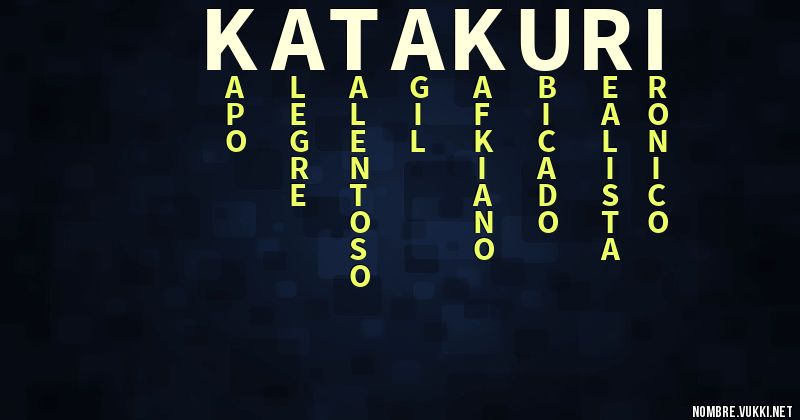 Acróstico katakuri