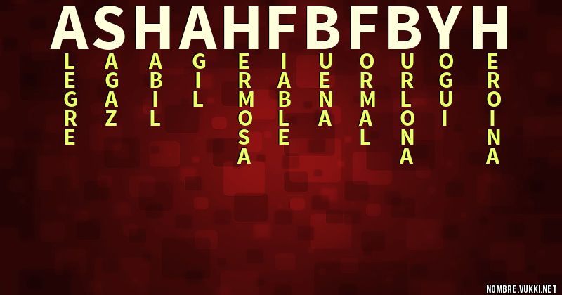 Acróstico ashahfbfbyh