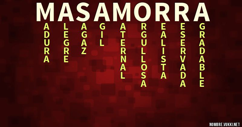 Acróstico masamorra