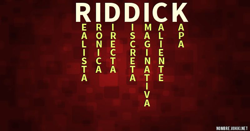 Acróstico riddick