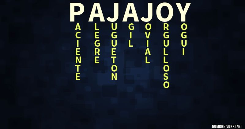 Acróstico pajajoy