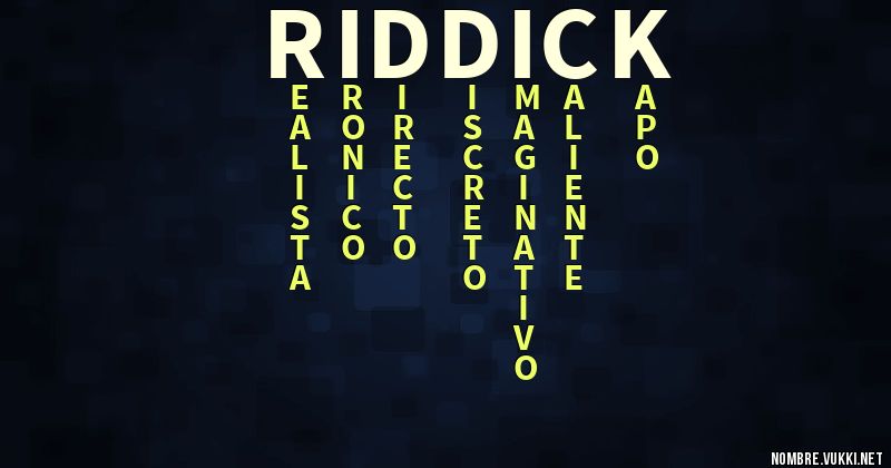 Acróstico riddick