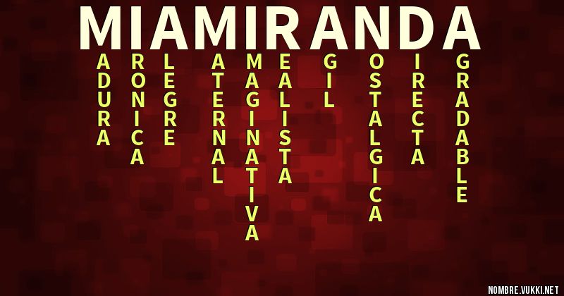 Acróstico mía miranda