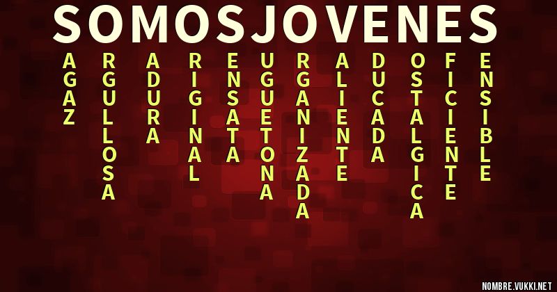 Acróstico somosjóvenes