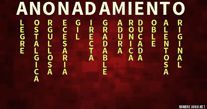 Acróstico anonadamiento