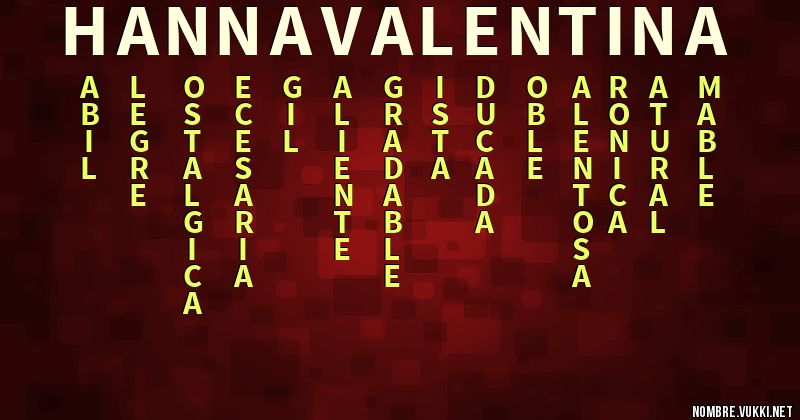 Acróstico hanna valentina