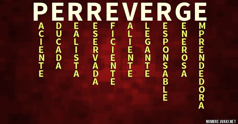 Acróstico perre verge