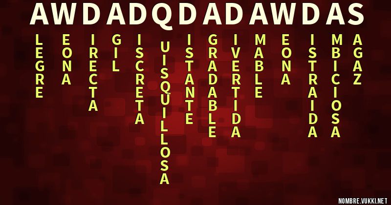 Acróstico awdadqdadawdas