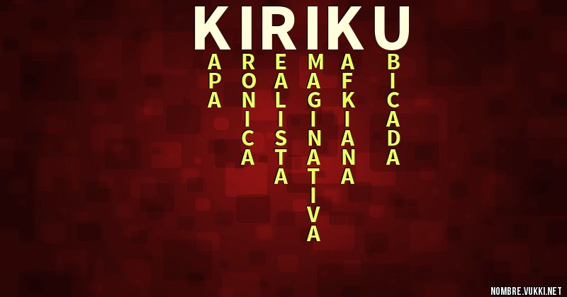 Acróstico kirikú